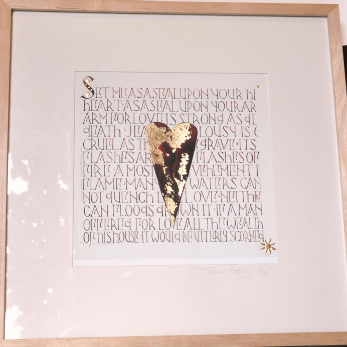 Set Me As A Seal.   A  religious and faith calligraphy designs